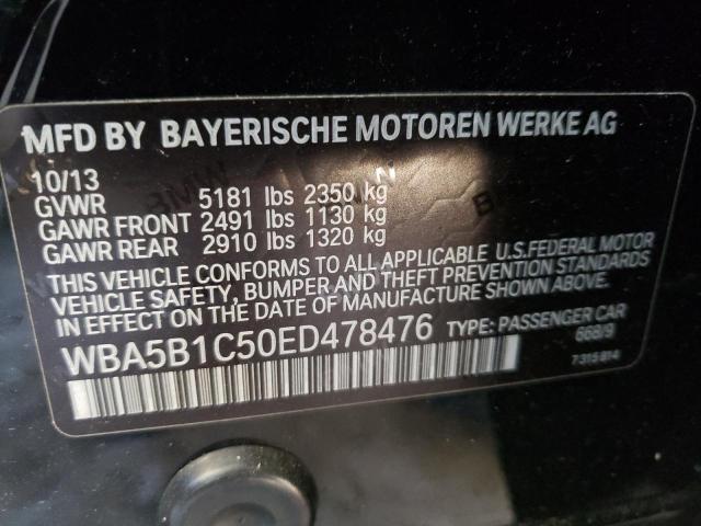 Photo 10 from auction – 2014 BMW 535 I with VIN WBA5B1C50ED478476