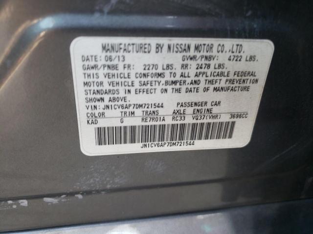Photo 10 from auction – 2013 INFINITI G37 BASE with VIN JN1CV6AP7DM721544
