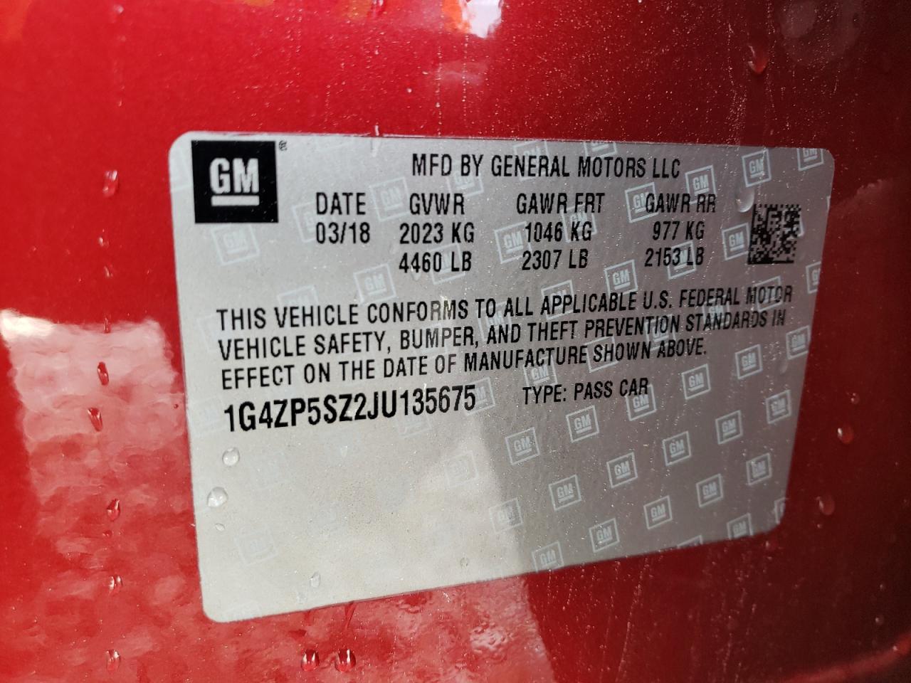 Photo 10 from auction – 2018 BUICK LACROSSE E with VIN 1G4ZP5SZ2JU135675