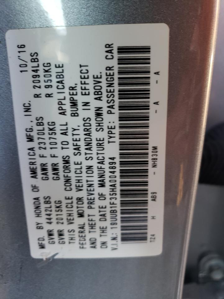 Photo 10 from auction – 2017 ACURA TLX with VIN 19UUB1F35HA004894