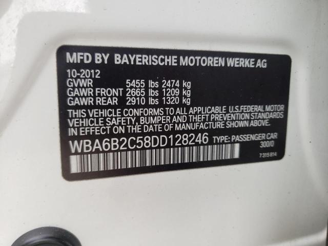 Photo 10 from auction – 2013 BMW 650 I with VIN WBA6B2C58DD128246