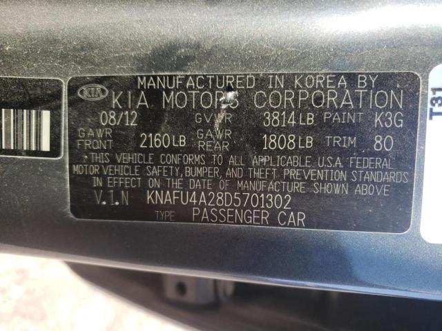 Photo 10 from auction – 2013 KIA FORTE EX with VIN KNAFU4A28D5701302