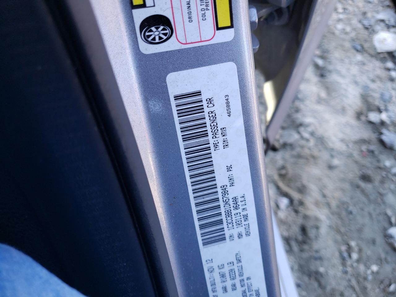 Photo 10 from auction – 2013 CHRYSLER 200 TOURIN with VIN 1C3CCBBB1DN579849