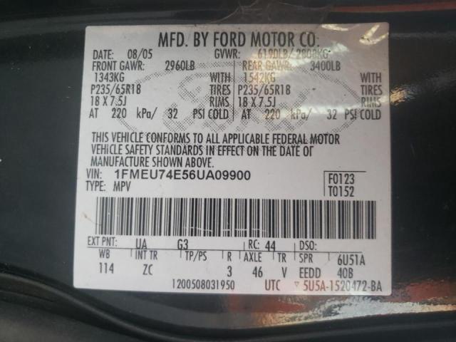 Photo 10 from auction – 2006 FORD EXPLORER E with VIN 1FMEU74E56UA09900