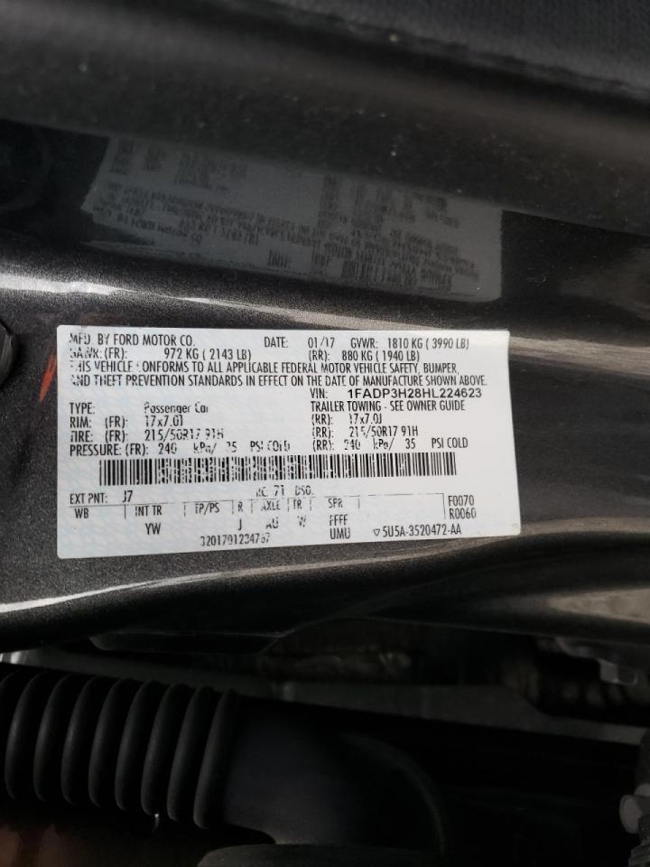 Photo 10 from auction – 2017 FORD FOCUS SEL with VIN 1FADP3H28HL224623