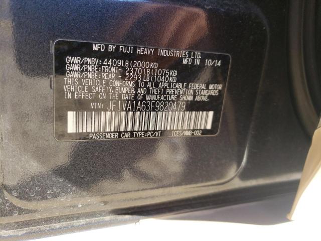 Photo 10 from auction – 2015 SUBARU WRX with VIN JF1VA1A63F9820479