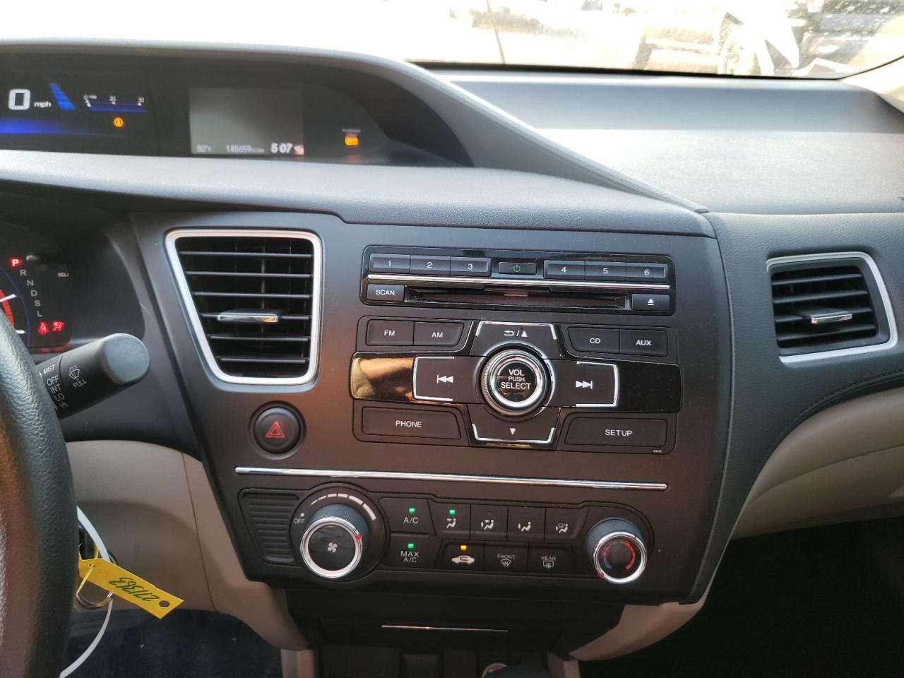 Photo 9 from auction – 2014 HONDA CIVIC LX with VIN 19XFB2F55EE271363