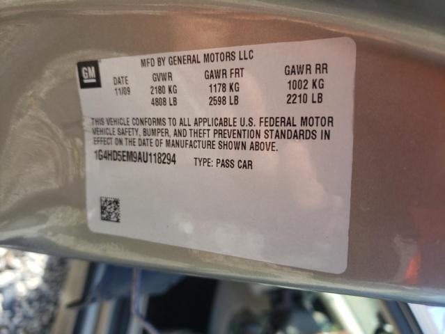 Photo 10 from auction – 2010 BUICK LUCERNE CX with VIN 1G4HD5EM9AU118294
