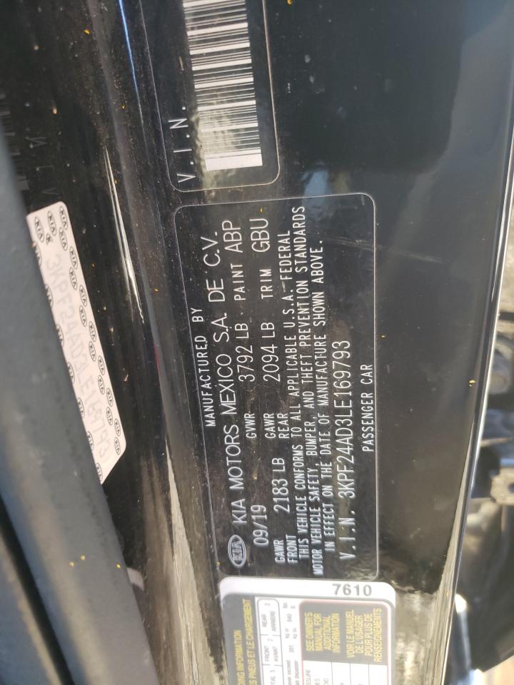 Photo 10 from auction – 2020 KIA FORTE FE with VIN 3KPF24AD3LE169793