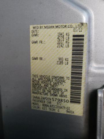 Photo 10 from auction – 2012 NISSAN ALTIMA BAS with VIN 1N4AL2AP2CN579850