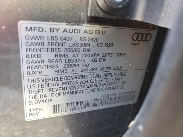 Photo 10 from auction – 2018 AUDI Q7 PREMIUM with VIN WA1LHAF73JD000899