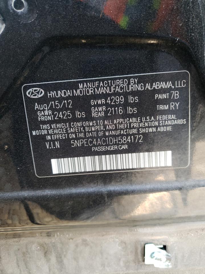 Photo 10 from auction – 2013 HYUNDAI SONATA SE with VIN 5NPEC4AC1DH584172