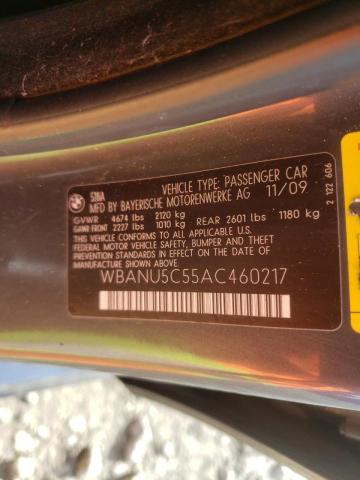 Photo 10 from auction – 2010 BMW 528 I with VIN WBANU5C55AC460217