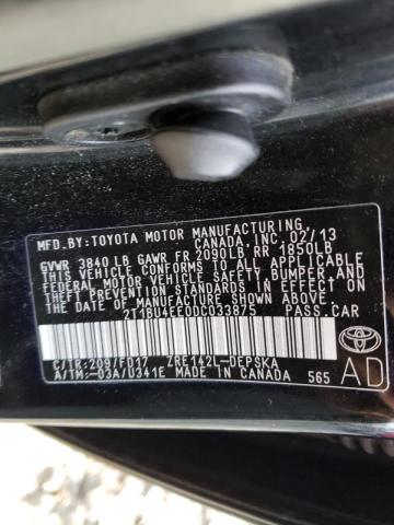 Photo 10 from auction – 2013 TOYOTA COROLLA BA with VIN 2T1BU4EE0DC033875