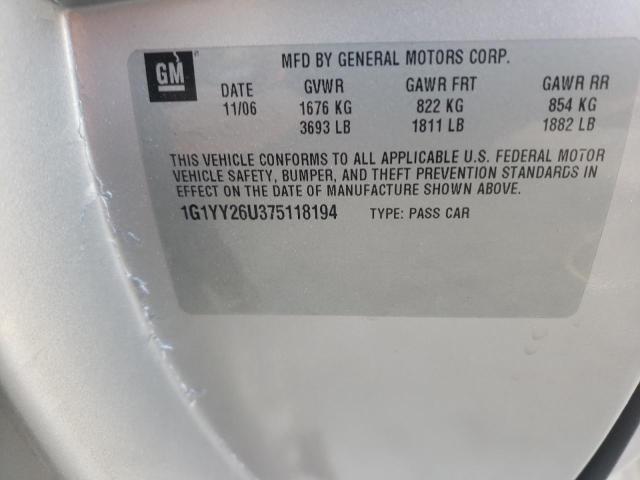 Photo 10 from auction – 2007 CHEVROLET CORVETTE with VIN 1G1YY26U375118194