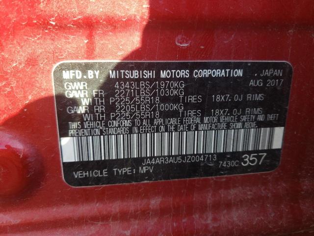 Photo 10 from auction – 2018 MITSUBISHI OUTLANDER with VIN JA4AR3AU5JZ004713