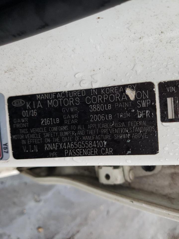 Photo 10 from auction – 2016 KIA FORTE LX with VIN KNAFX4A65G5584101