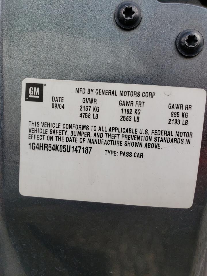 Photo 10 from auction – 2005 BUICK LESABRE LI with VIN 1G4HR54K05U147187