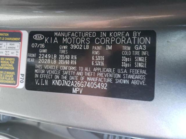 Photo 10 from auction – 2016 KIA SOUL with VIN KNDJN2A26G7405492