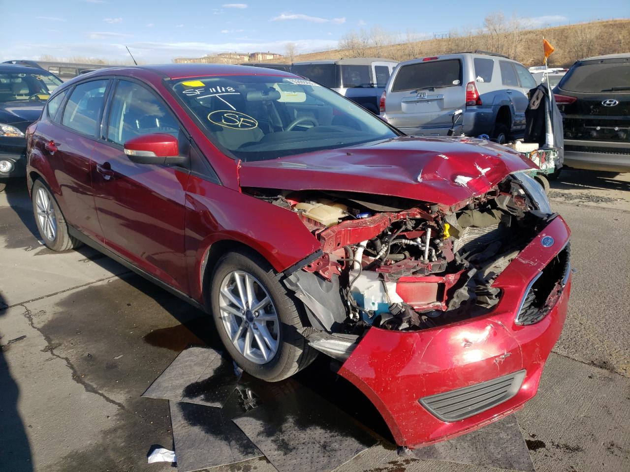 FORD FOCUS SE 2016 with VIN 1FADP3K27GL387514 - Photo from auction