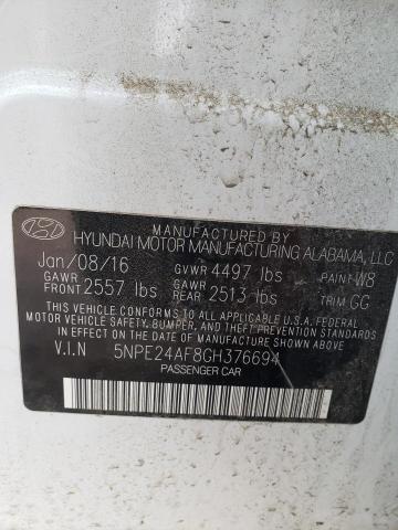 Photo 10 from auction – 2016 HYUNDAI SONATA SE with VIN 5NPE24AF8GH376694