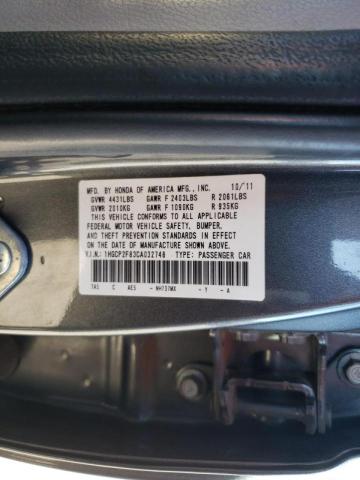 Photo 10 from auction – 2012 HONDA ACCORD EXL with VIN 1HGCP2F83CA032748