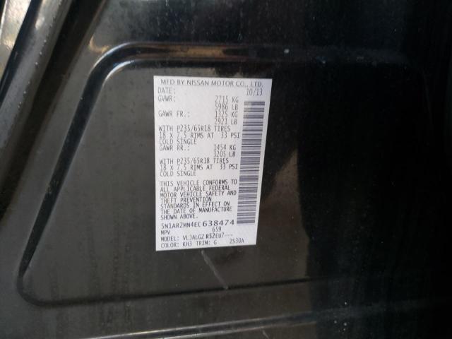 Photo 10 from auction – 2014 NISSAN PATHFINDER with VIN 5N1AR2MN4EC638474