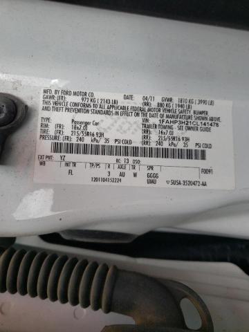 Photo 10 from auction – 2012 FORD FOCUS SEL with VIN 1FAHP3H21CL141478