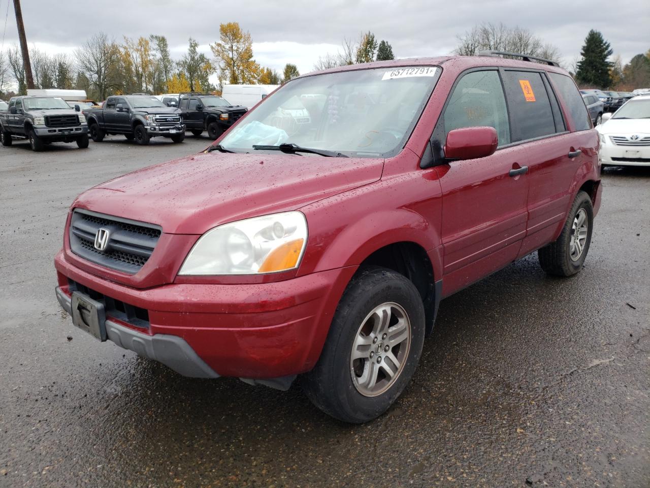 Photo 2 from auction – 2003 HONDA PILOT EX with VIN 2HKYF184X3H500835