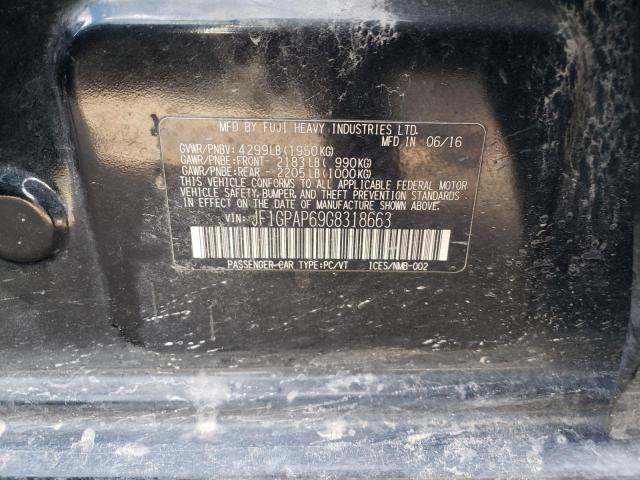Photo 10 from auction – 2016 SUBARU IMPREZA SP with VIN JF1GPAP69G8318663