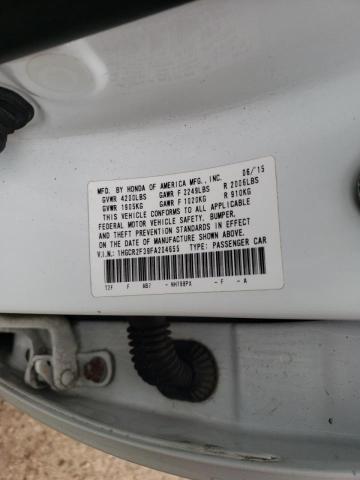 Photo 10 from auction – 2015 HONDA ACCORD LX with VIN 1HGCR2F39FA204655