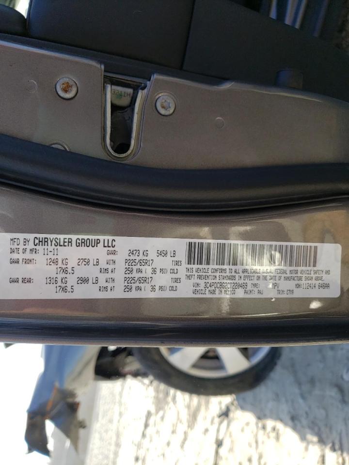 Photo 10 from auction – 2012 DODGE JOURNEY SX with VIN 3C4PDCBG2CT220469