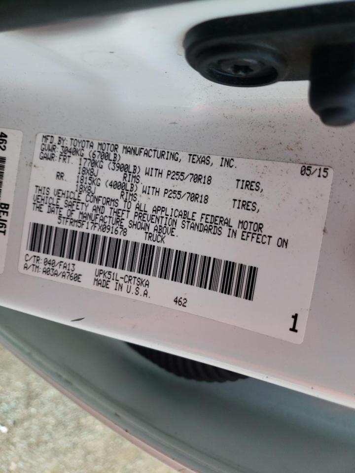 Photo 10 from auction – 2015 TOYOTA TUNDRA DOU with VIN 5TFRM5F17FX091678
