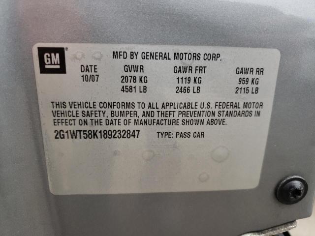 Photo 10 from auction – 2008 CHEVROLET IMPALA LT with VIN 2G1WT58K189232847
