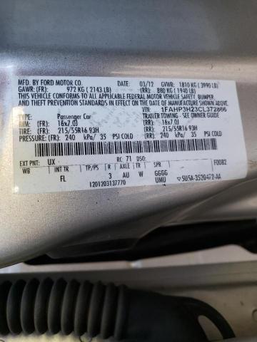 صورة رقم 10 من المزاد - 2012 FORD FOCUS SEL مع VIN 1FAHP3H23CL372866