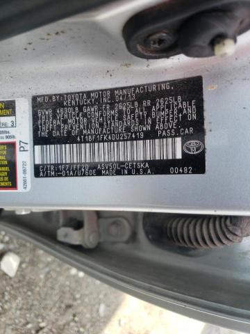 Photo 10 from auction – 2013 TOYOTA CAMRY L with VIN 4T1BF1FK4DU257419