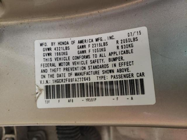 Photo 10 from auction – 2015 HONDA ACCORD EXL with VIN 1HGCR2F89FA232645