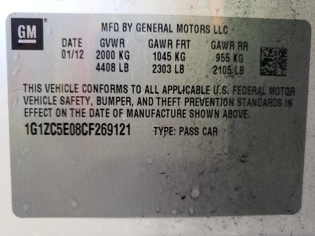 Photo 10 from auction – 2012 CHEVROLET MALIBU 1LT with VIN 1G1ZC5E08CF269121