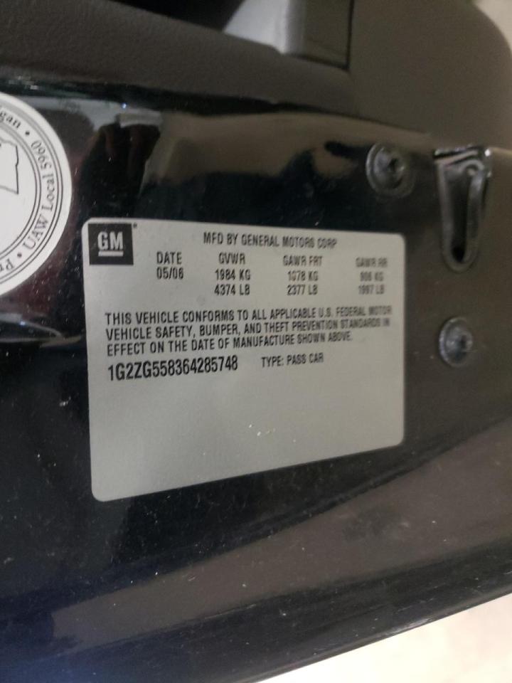 Photo 10 from auction – 2006 PONTIAC G6 with VIN 1G2ZG558364285748