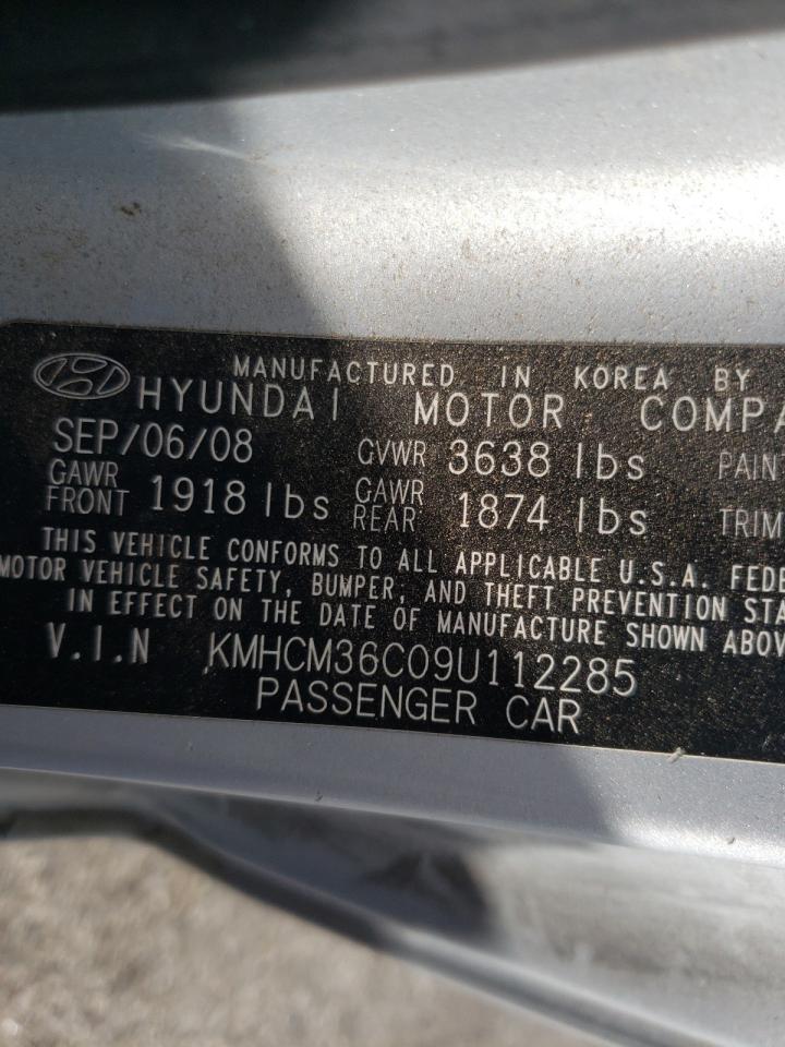Photo 10 from auction – 2009 HYUNDAI ACCENT GS with VIN KMHCM36C09U112285