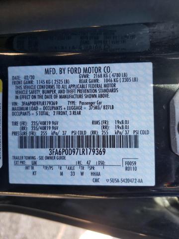 Photo 10 from auction – 2020 FORD FUSION TIT with VIN 3FA6P0D97LR179369
