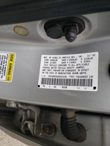 Photo 10 from auction – 2009 ACURA TL with VIN 19UUA86249A021934