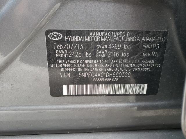 Photo 10 from auction – 2013 HYUNDAI SONATA SE with VIN 5NPEC4AC1DH690329