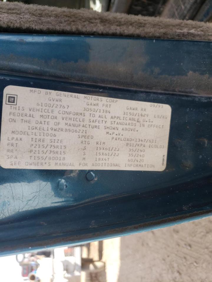 Photo 10 from auction – 1994 GMC SAFARI with VIN 1GKEL19W2RB506221