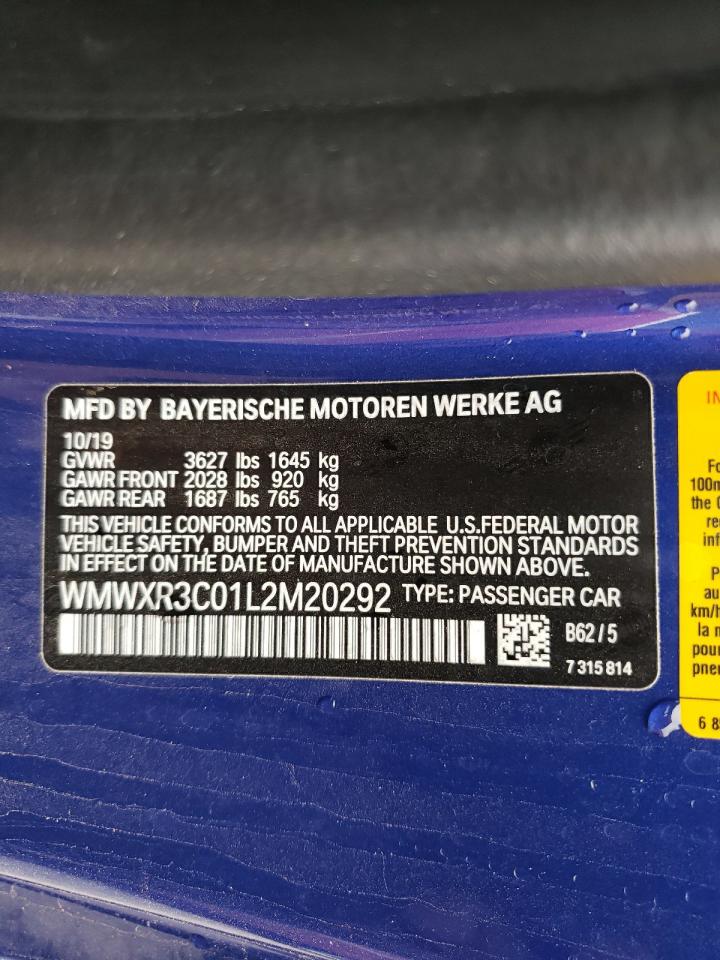 Zdjęcie 10 z aukcji – 2020 MINI COOPER z VIN WMWXR3C01L2M20292