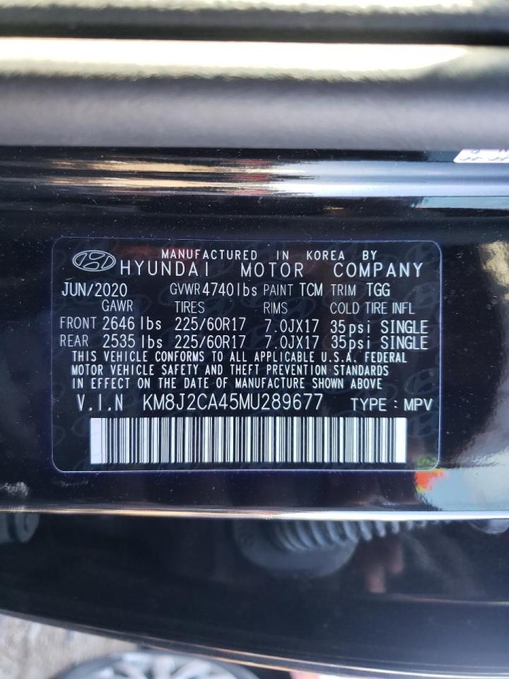 Photo 10 from auction – 2021 HYUNDAI TUCSON SE with VIN KM8J2CA45MU289677