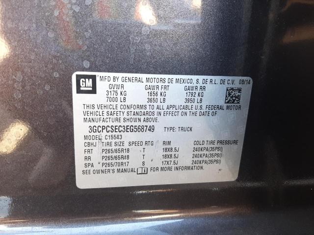Photo 10 from auction – 2014 CHEVROLET SILVERADO with VIN 3GCPCSEC3EG568749