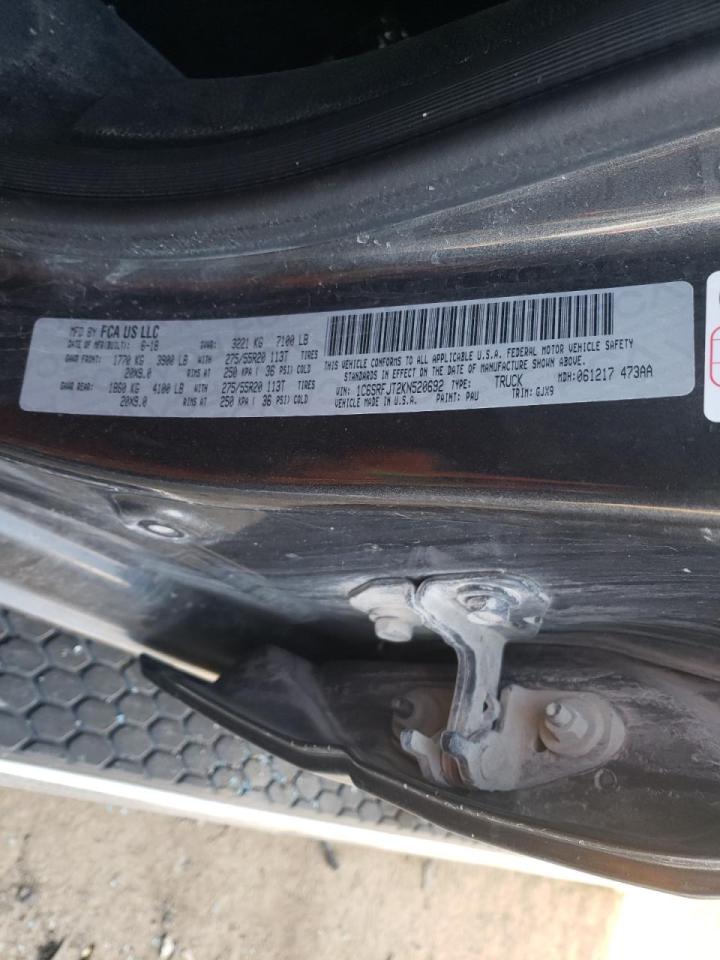 Photo 10 from auction – 2019 RAM 1500 LARAM with VIN 1C6SRFJT2KN520692