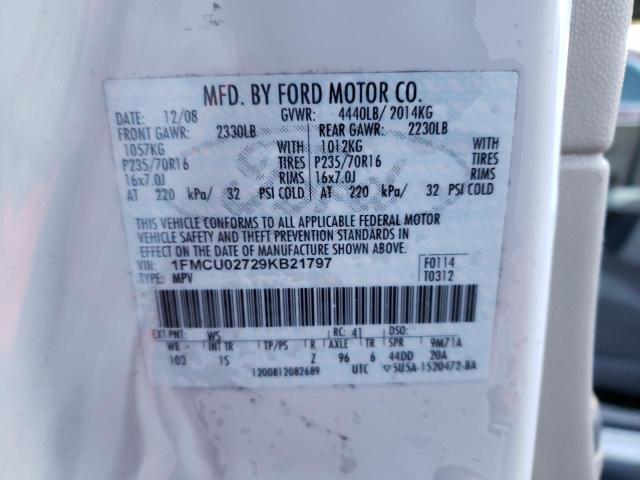 Photo 10 from auction – 2009 FORD ESCAPE XLS with VIN 1FMCU02729KB21797