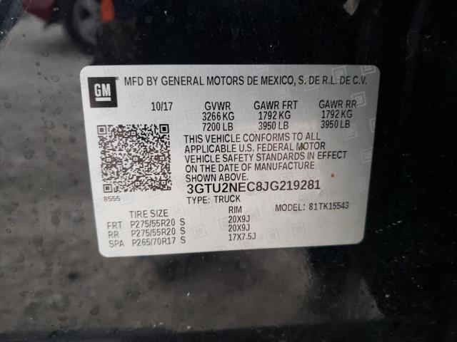 Photo 10 from auction – 2018 GMC SIERRA K15 with VIN 3GTU2NEC8JG219281